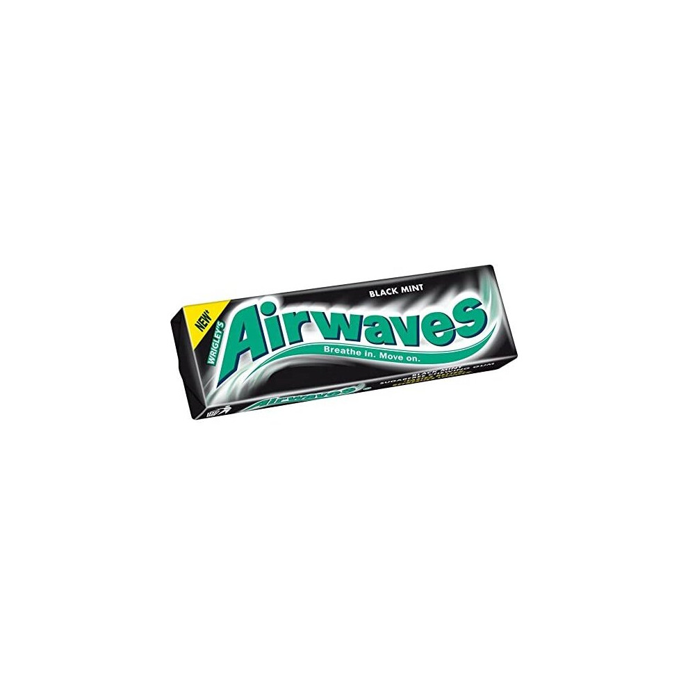 Wrigley's Airwaves Black Mint Chewing Gum (30 Packets (Full Box))