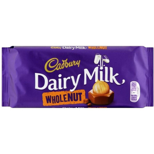 Cadbury Cadbury Dairy Milk Chocolate Whole Nut Bar (120g)