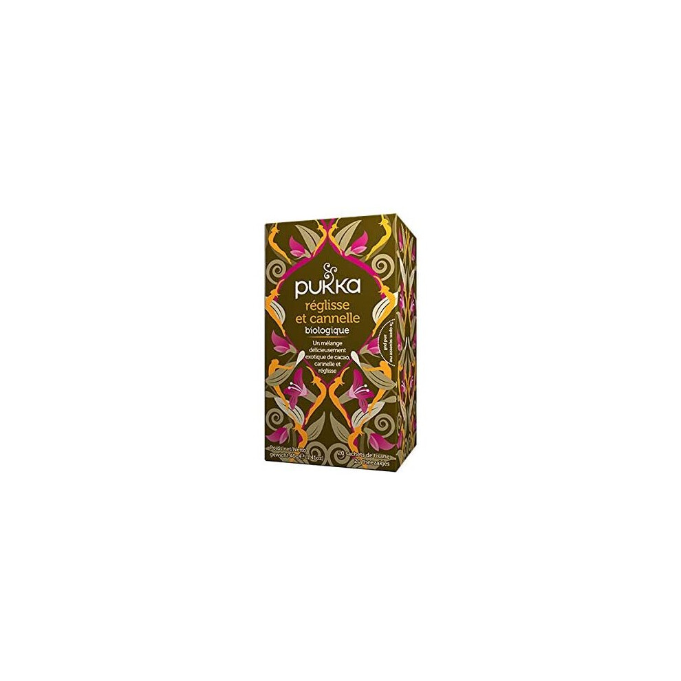 Pukka - Licorice Herbal Cinnamon Bio 20 Sachets - Lot of 3 - Price Per Lot - Fast Delivery