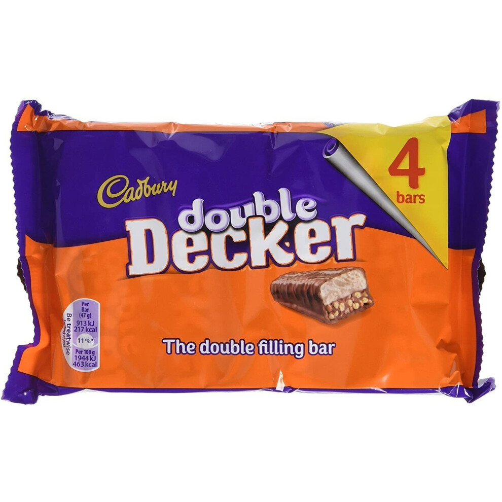 Cadbury Double Decker Chocolate Multipack 4 x 47g