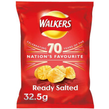 Walkers Ready Salted Crisps 32.5g ( 32 Pack )