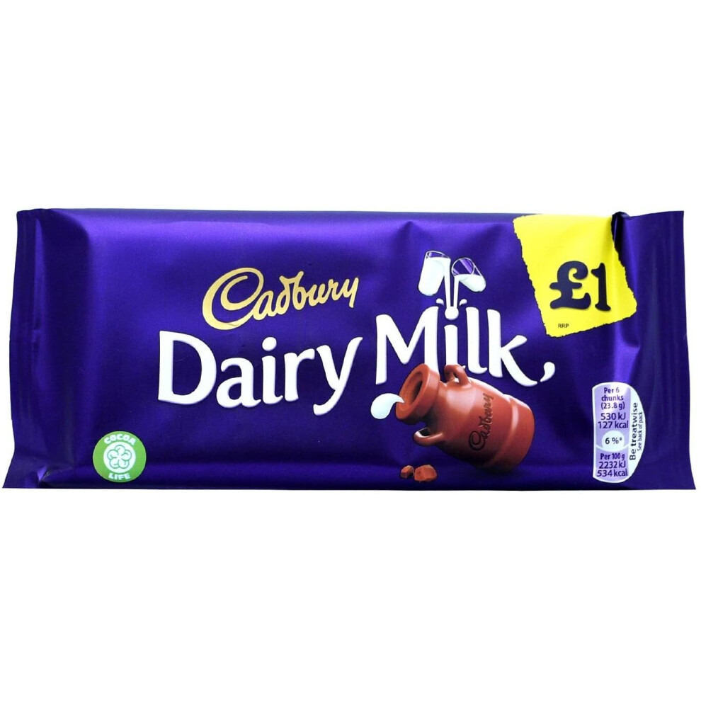 Cadbury Dairy Milk Chocolate Bar - 22 x 95g