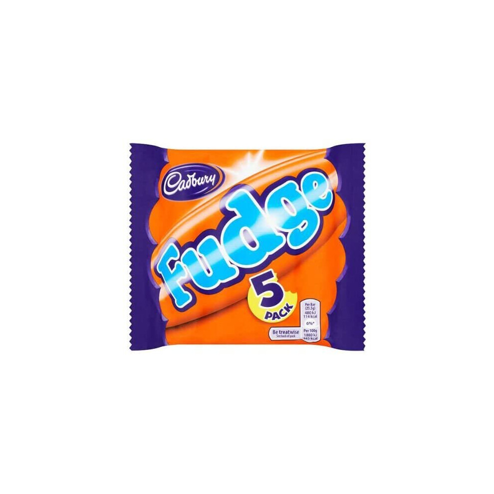 Cadbury Fudge Bar 5 Pack 127.5g Case of 20