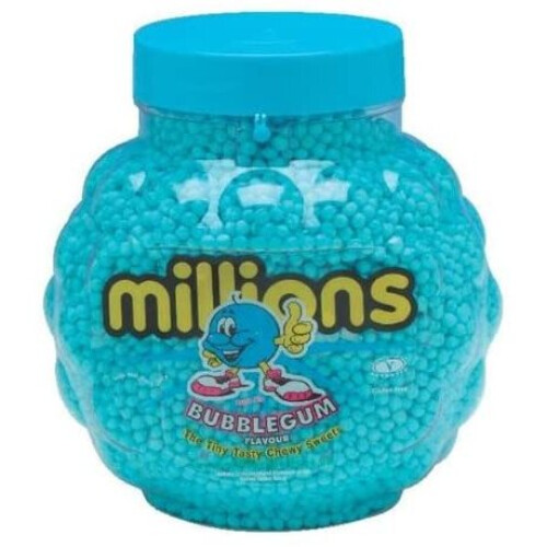 Millions Bubblegum Tiny Chewy Sweets Full Tub