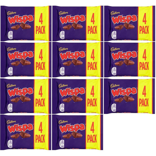 Cadbury x11 Cadbury Wispa Bars 4 PACK (44 Bars) 102g