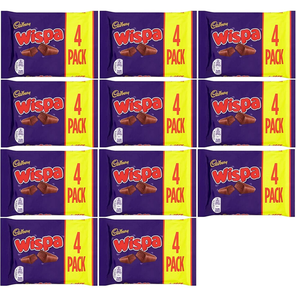 Cadbury X11 Wispa Bars 4 Pack (44 Bars) 102G