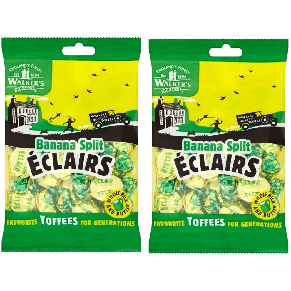 Walkers Banana Split Eclairs 2 X 150G Bags By Rnr
