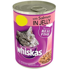 WHISKAS Can Salmon in Jelly 390g (Pack of 12)
