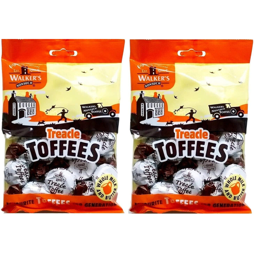 Walkers Nonsuch Treacle Toffee 2 x 150g Bags by RNR