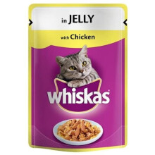 WHISKAS Pouch in Jelly with Chicken 100g (Pack of 24 x 100g)