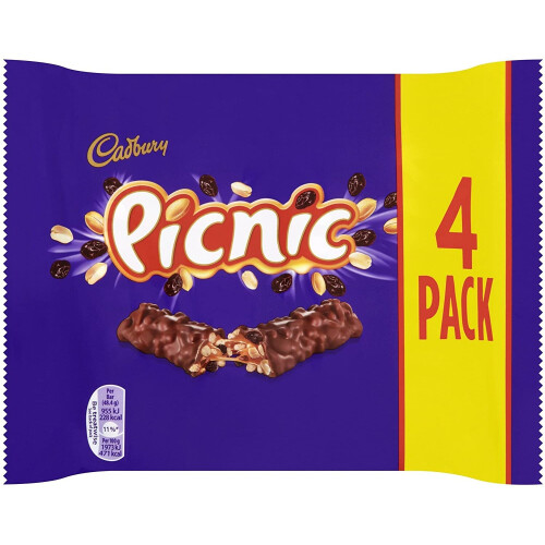 Cadbury Cadbury Picnic Chocolate Bar, 4 x 48.4g