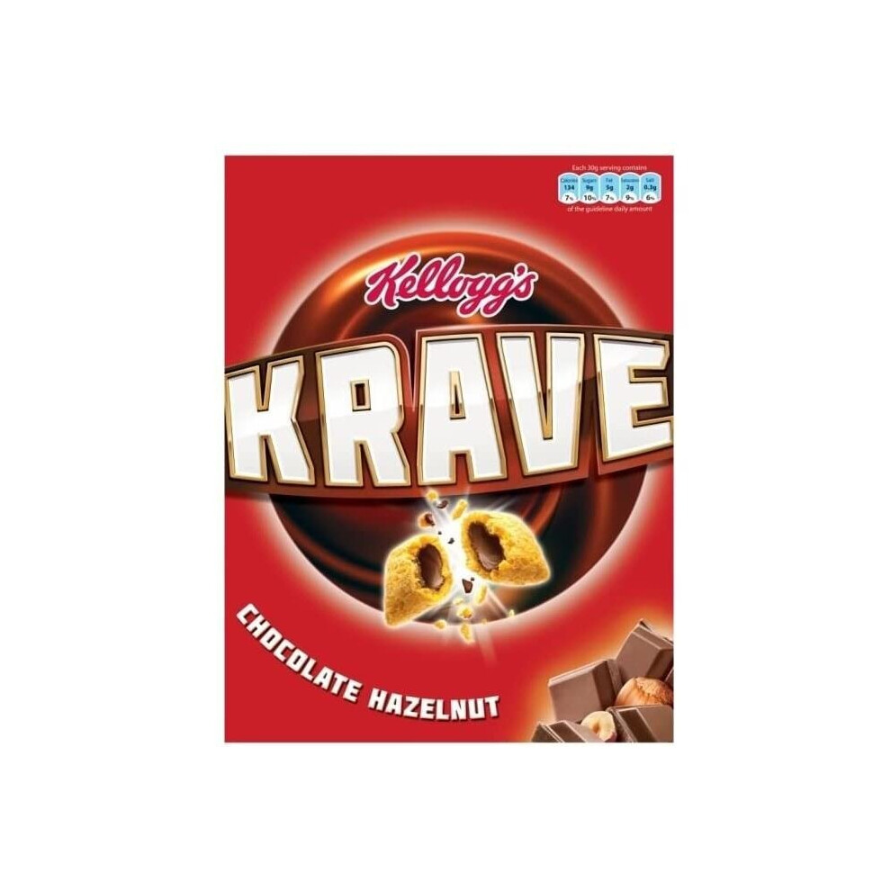 Kelloggs Kellogg's Krave Chocolate Hazelnut (375G) - Pack Of 2