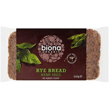 Biona - Org Wholemeal Rye Hemp Bread | 500g | 12 Pack Bundle