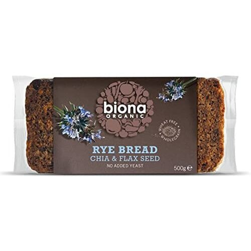 Biona - Rye Chia & Flaxseed Bread - 500g x 6