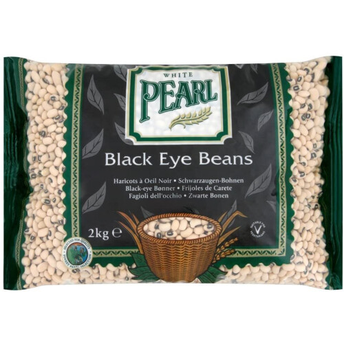 White Pearl Black Eye Beans - 2Kg (Pack of 6)