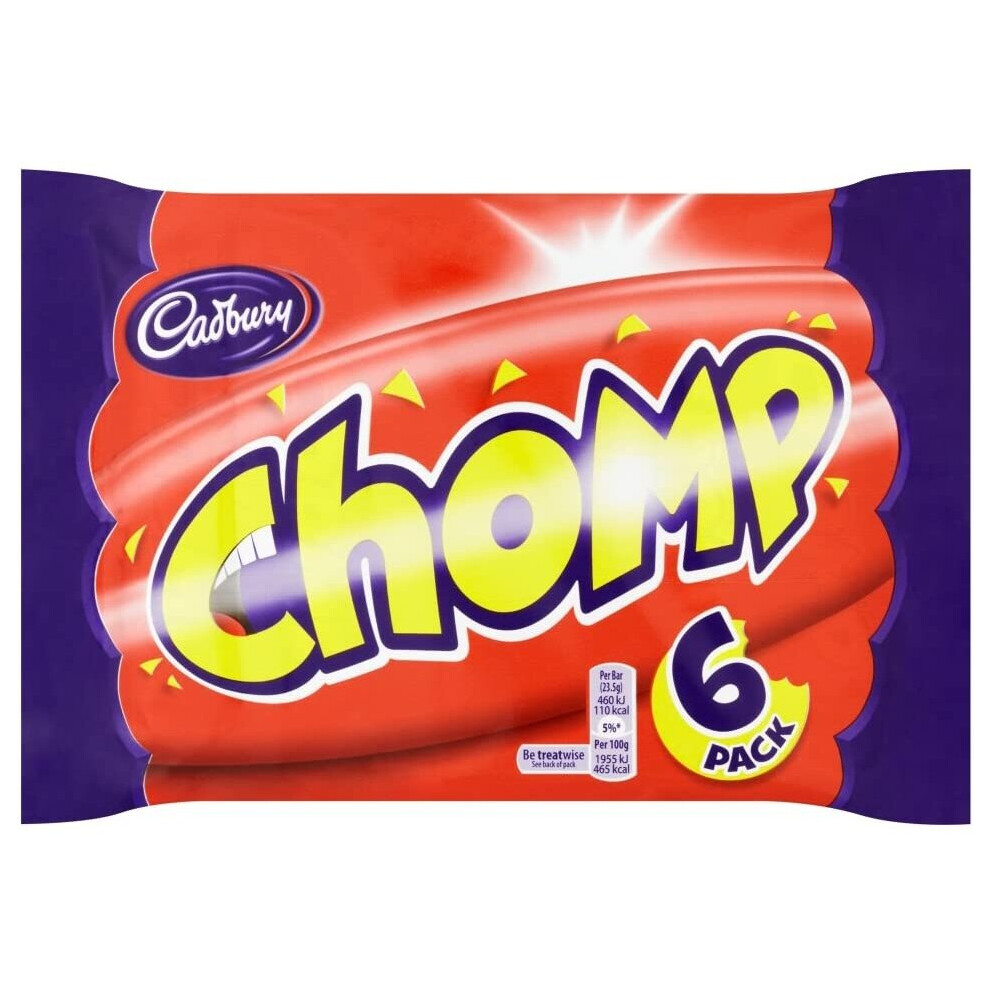 Cadbury Chomp 6 Chocolate Bars 141g