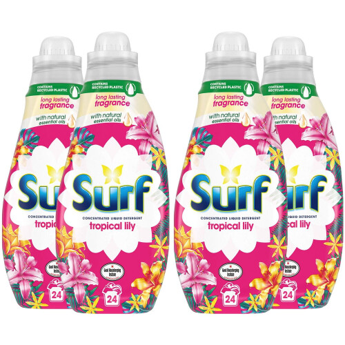 Surf Surf Concentrated Liquid Detergent Tropical Lilly 24 Washes