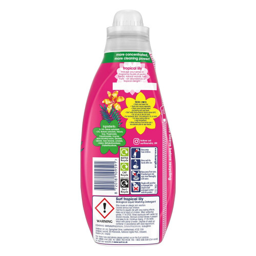 Surf Surf Concentrated Liquid Detergent Tropical Lilly 24 Washes 1