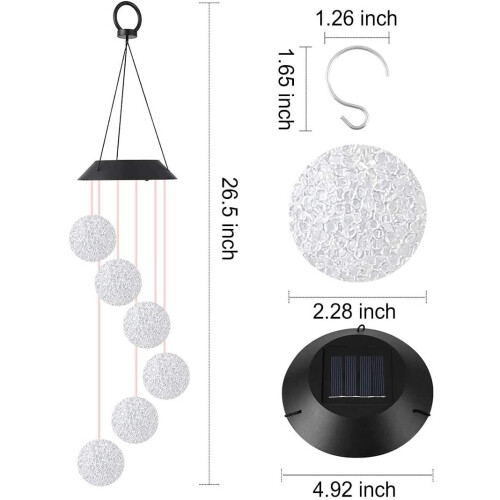 Ranpo Outdoor Solar Wind Chimes Color Changing LED Lights 1
