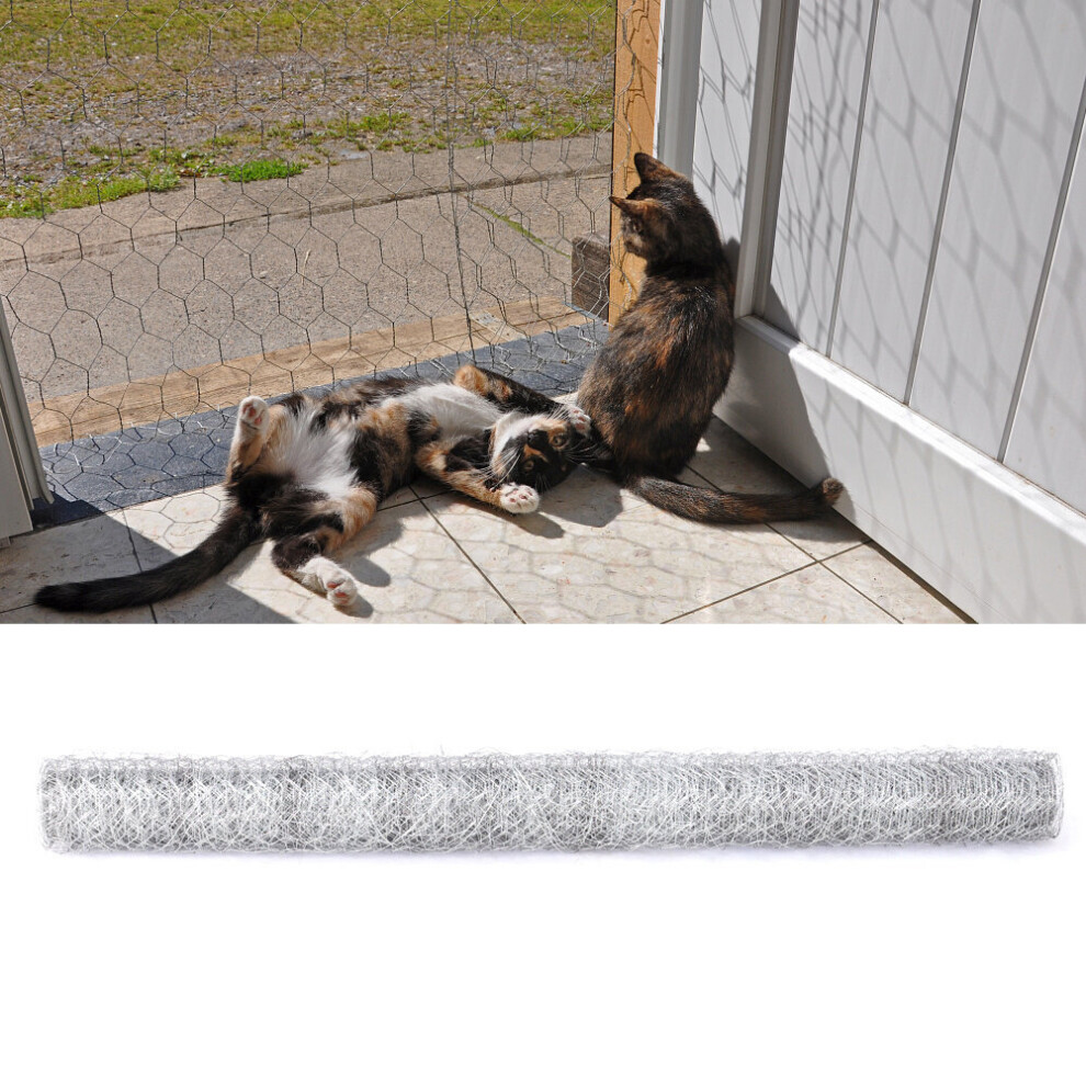 Living And Home (50Mm (20 Gauge), 0.9 X 50M) Galvanised Chicken Wire Mesh Netting Aviary Garden Patio Fence Plant Net