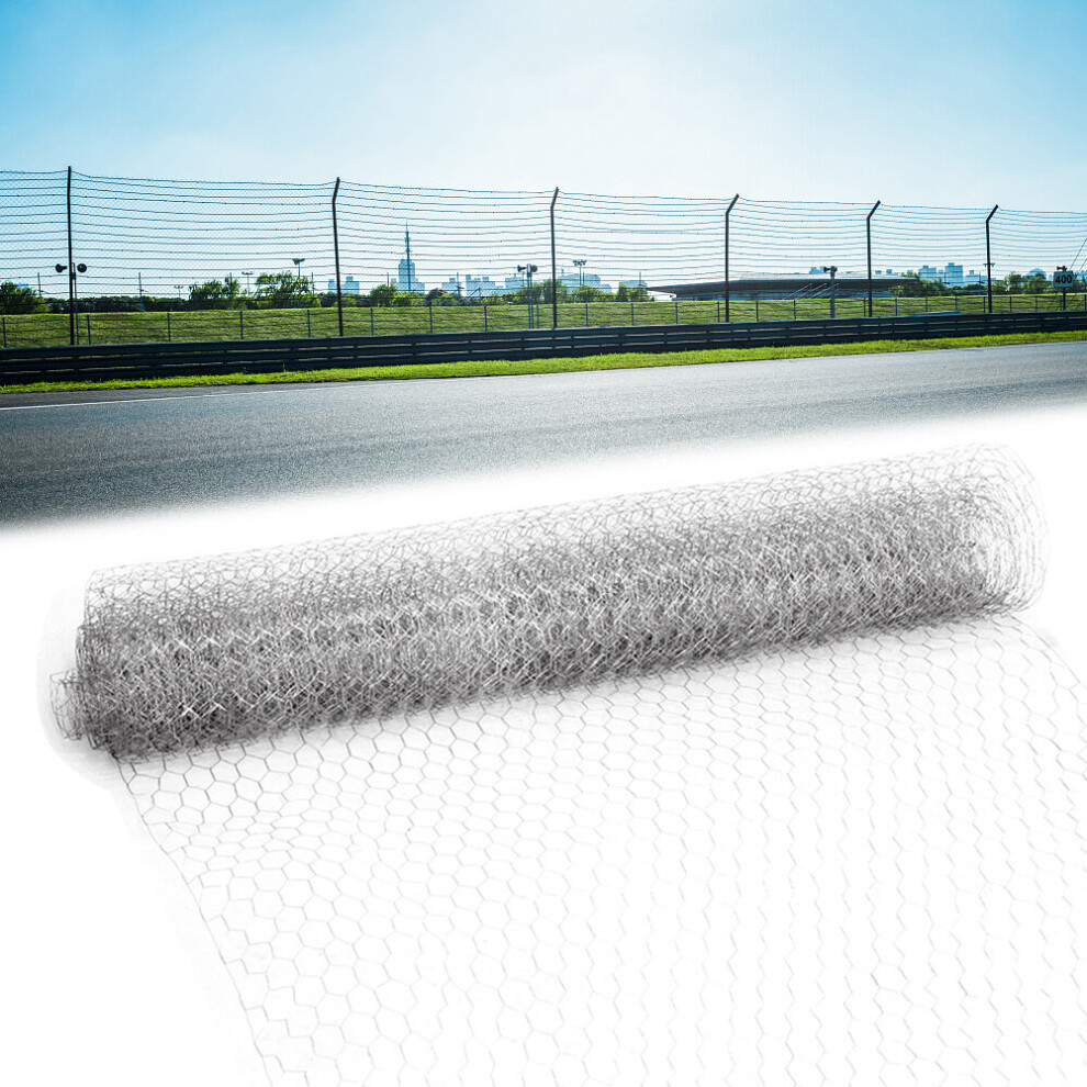 Living And Home (50Mm (20 Gauge), 0.9 X 25M) Galvanised Chicken Wire Mesh Netting Aviary Garden Patio Fence Plant Net