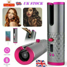 Cordless Auto Rotating Hair Curler Waver Curling Iron Wireless LCD Ceramic Hair
