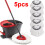 5x mop for Vileda Wring Mopping Replacement Clean Microfibre Mop Refill Head 3