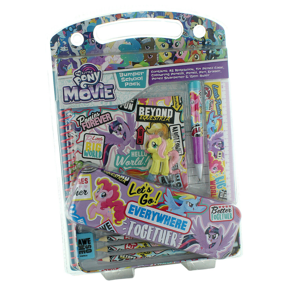 My Little Pony School Activity Art Drawing Notebook Colouring Pencil Set Crayons