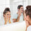 (18Pcs) Diy Silver Mirror Stickers Bathroom Wall Mosaic Square 15*15cm 3