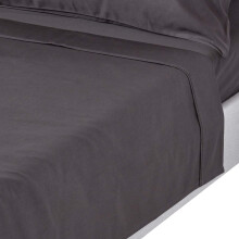 (Single, Charcoal Grey) 1000 Thread Count Egyptian Cotton Flat Sheet Luxury Bed Sheet