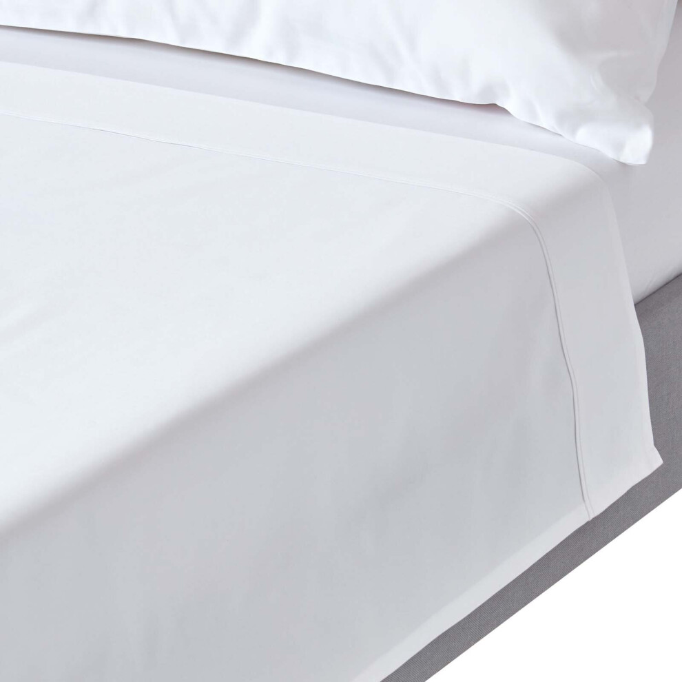 Homescapes (King, White) 1000 Thread Count Egyptian Cotton Flat Sheet Luxury Bed Sheet