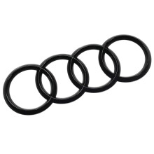 Premium Gloss Black Audi Rings Trunk Lid Badge Emblem for A1 A3 A4 S4 A5 S6 A6 - Self-Adhesive 7.59 x 2.65 in