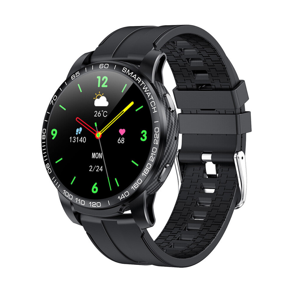 (Black) Smart Watch Bluetooth Call Heart Rate Blood Oxygen Monitor Fitness Tracker Black 9062857003307