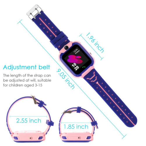 (Blue) Waterproof Kids Smart Watch Anti-Lost Safe Tracker SOS Call For Android iOS 1