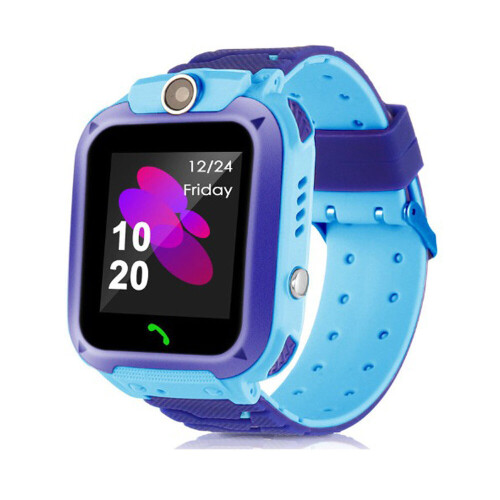 (Blue) Waterproof Kids Smart Watch Anti-Lost Safe Tracker SOS Call For Android iOS