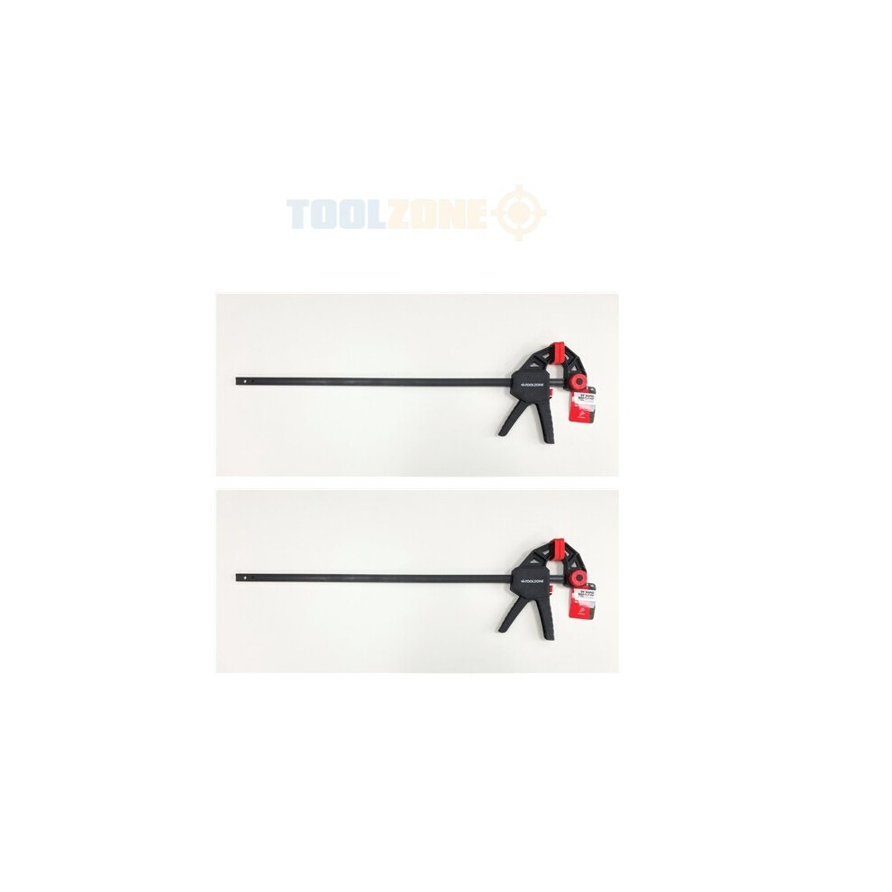 Toolzone 2 x 24 Inch Rapid Bar Clamp & Spreader Ratchet Quick Release