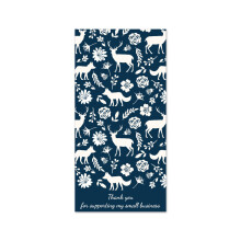 50pcs/pack Leaves Thank You for Supporting Small Business Stickers Rectangular Seal Labels Package Sticker for Shipping,Mailing