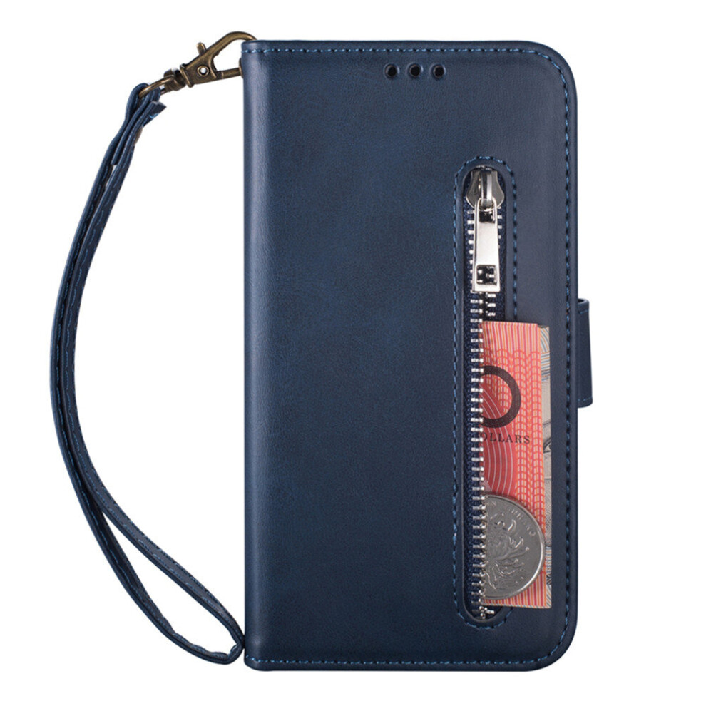 Zipper Pu Leather Wallet Case With Hand Strap For Samsung Galaxy S9 774048573221