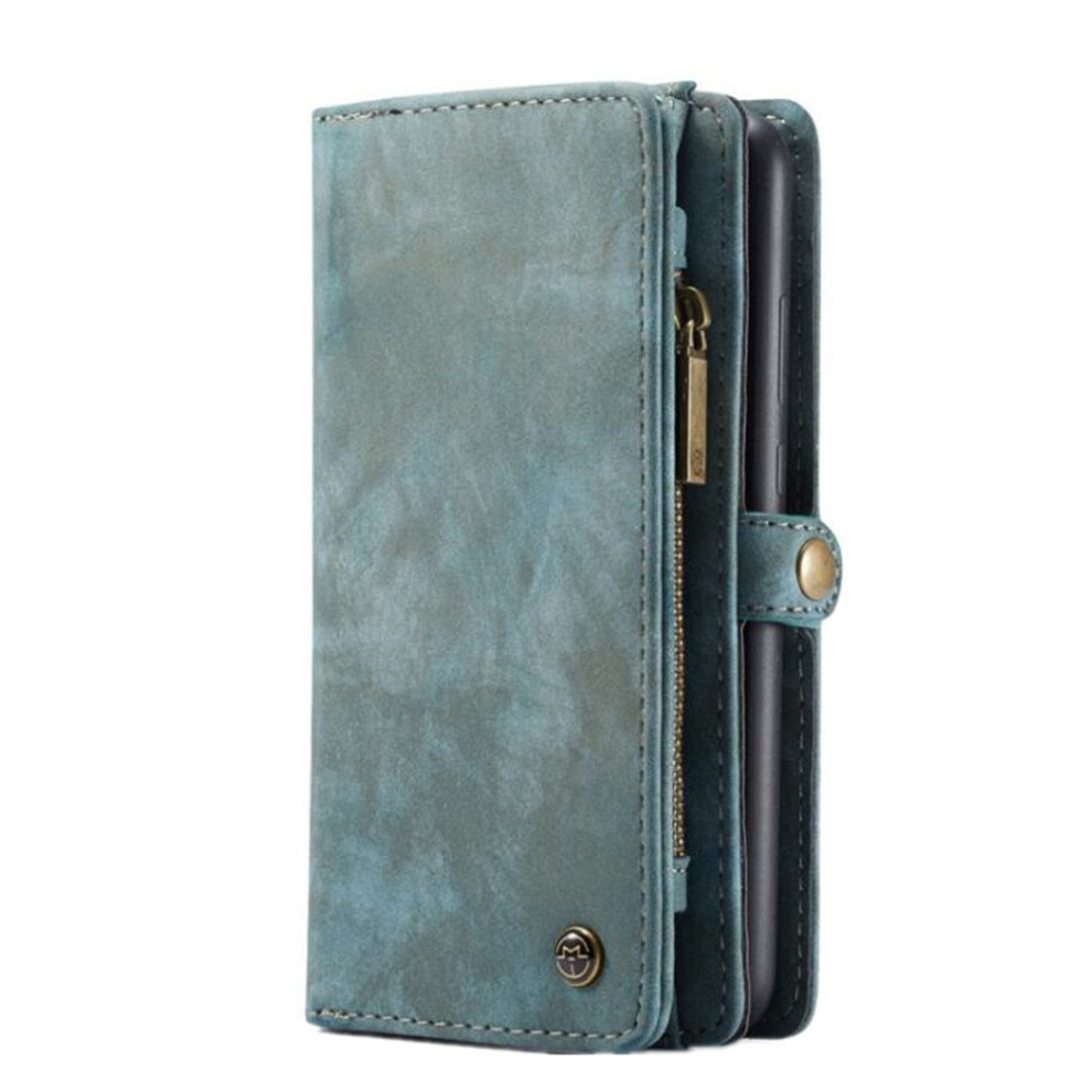 Magnetic Split Pu Leather Zipper Multi Slots Wallet Case For Iphone 8 Plus With Card Slot Stand Cover 774048570909