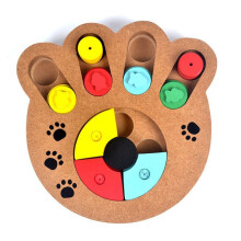 Pet Dog Game Training Wooden IQ Interactive Toy Food Dispensing Puzzle Hide and Seek