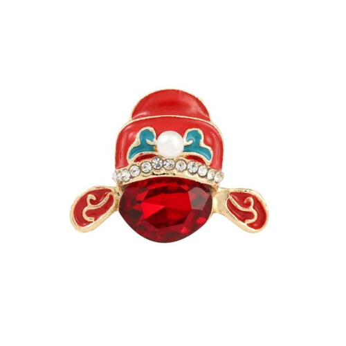 4PCS Chinese Style Hat Brooch Ruby Opera Hat Alloy Brooch 1