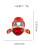 4PCS Chinese Style Hat Brooch Ruby Opera Hat Alloy Brooch 3