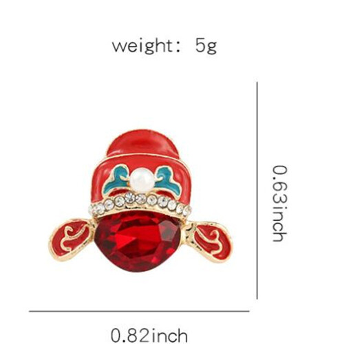 4PCS Chinese Style Hat Brooch Ruby Opera Hat Alloy Brooch 2