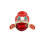 4PCS Chinese Style Hat Brooch Ruby Opera Hat Alloy Brooch 1