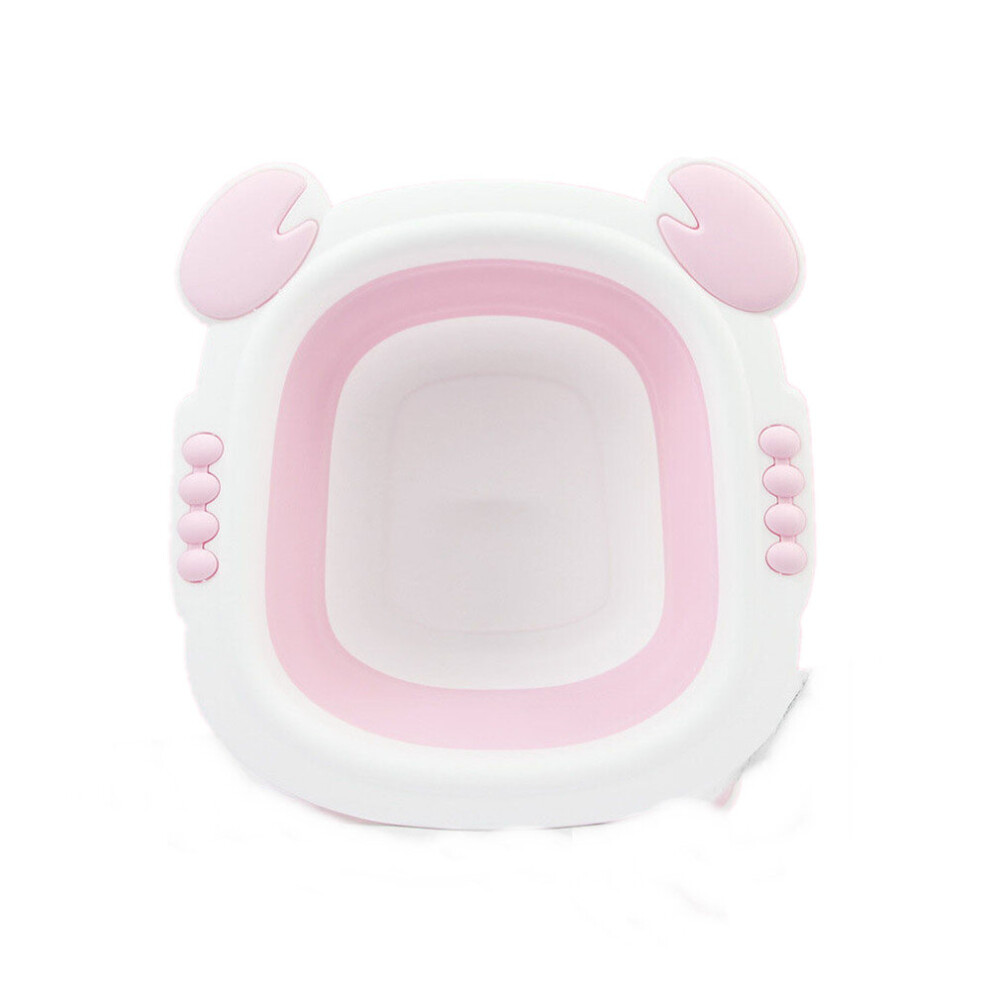 2Pcs Baby Washbasin Foldable Washbasin Footbath Cute Cartoon Children's Washbasin Plastic Lightweight Go Out At Home Portable Basin