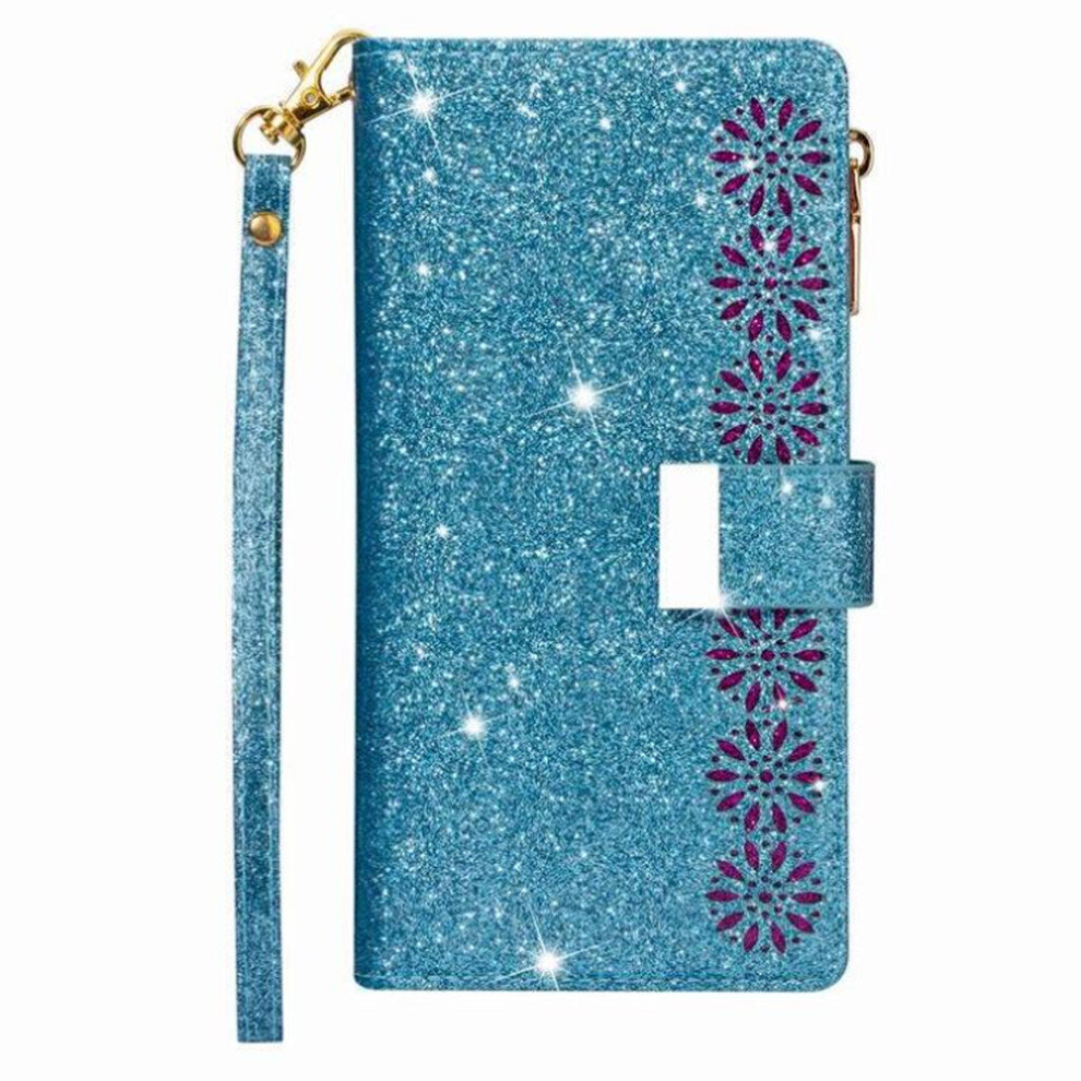Shiny Case Flip Phone Case For Samsung Galaxy S21 Plus Sparkle Bling With Wallet Card Etui 774048566131