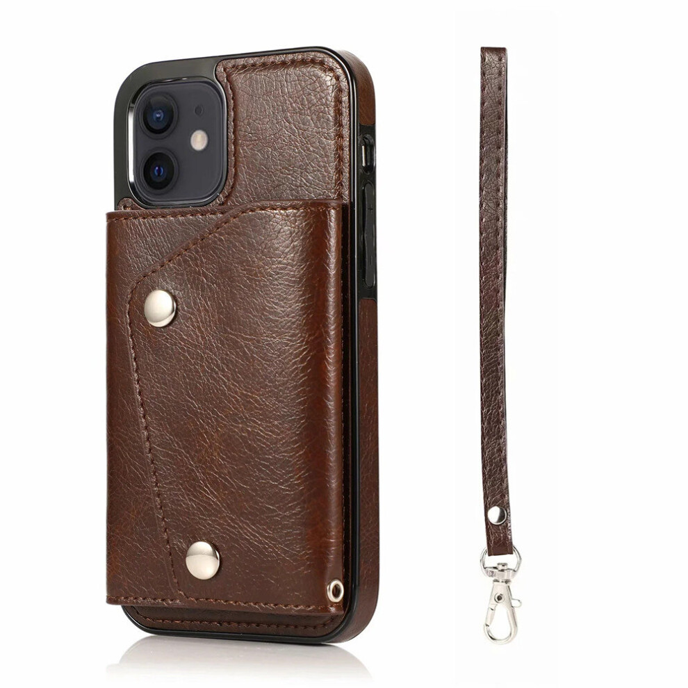 Pu Leather Fashion Card Holder For Iphone 12 Mini Flip Wallet Protect Cover 774048576178