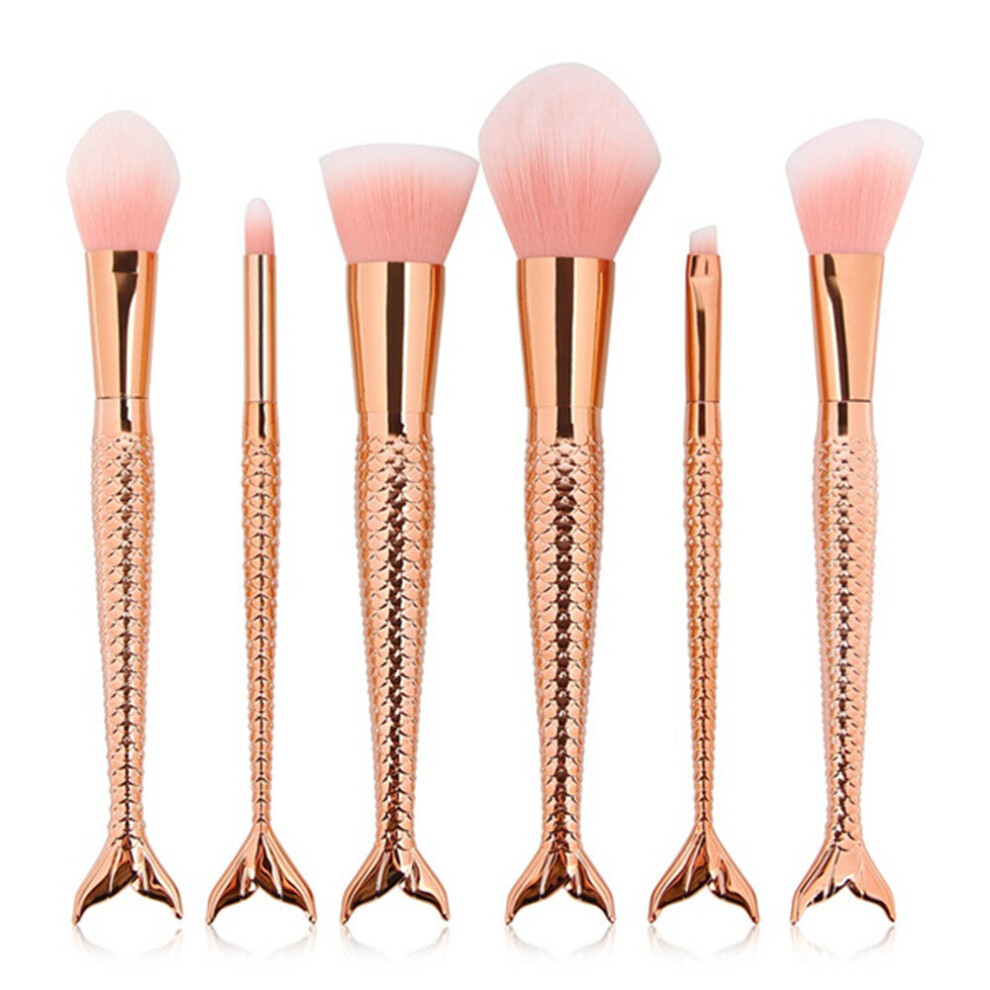 Makeup Brushes Set Foundation Blending Powder Eyeshadow Cosmetics Magic Fish Make Up Tools Woman Gift