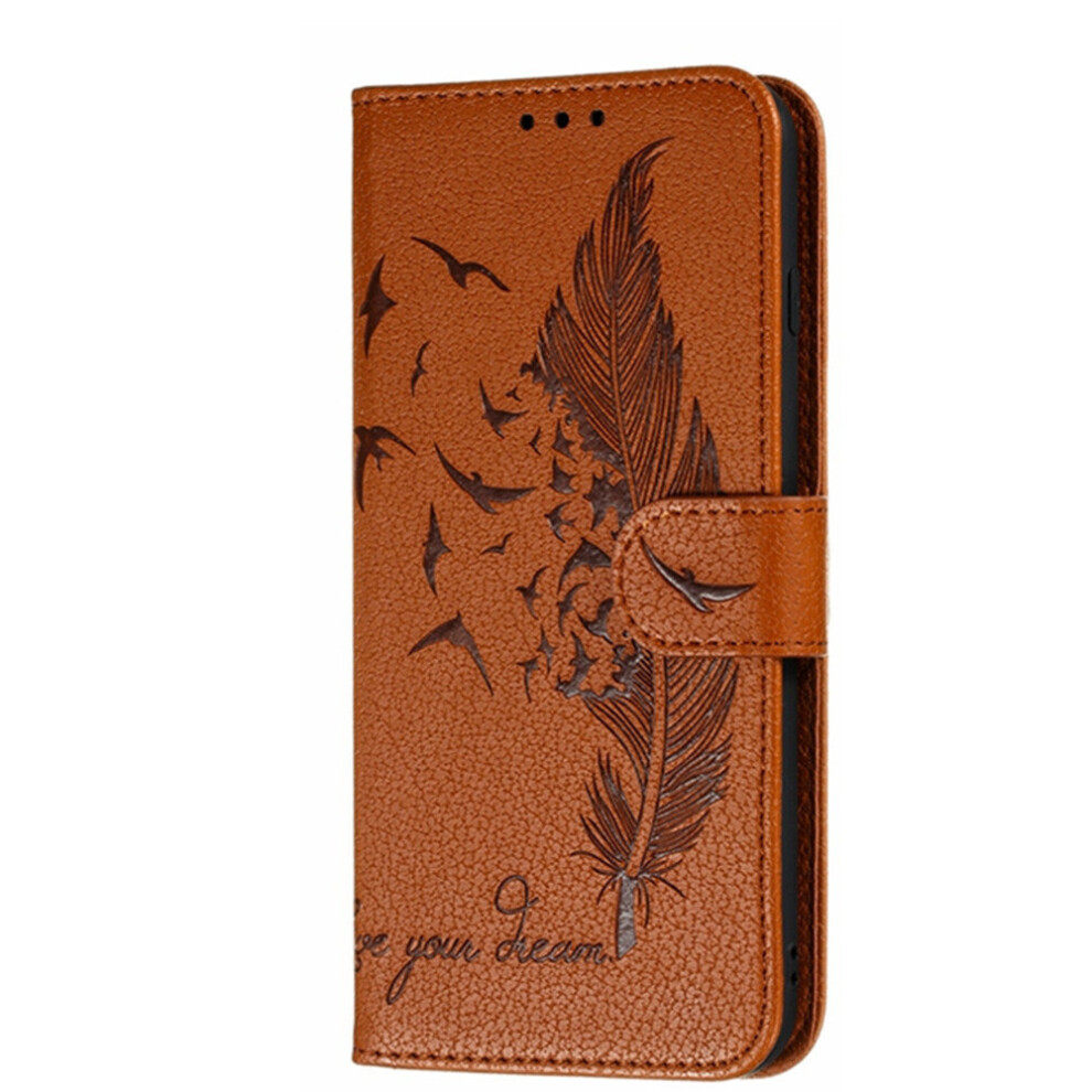 Feather Bird Pu Leather Case For Xiaomi Mi Note10 Lite Phone Card Slot Flip Wallet Back Cover 774048578714