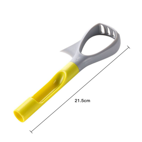 3Pcs Portable Kitchen Accessories 5-in-1 Avocado Slicer Fruit Tool Plastic Vegetable Masher Multifunction Practical Convenient Gadget 1